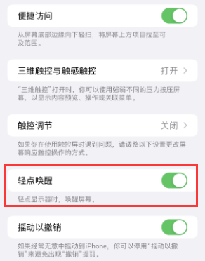 阜龙乡苹果授权维修站分享iPhone轻点无法唤醒怎么办 