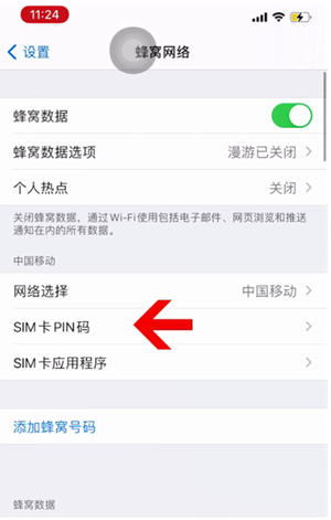 阜龙乡苹果14维修网分享如何给iPhone14的SIM卡设置密码 