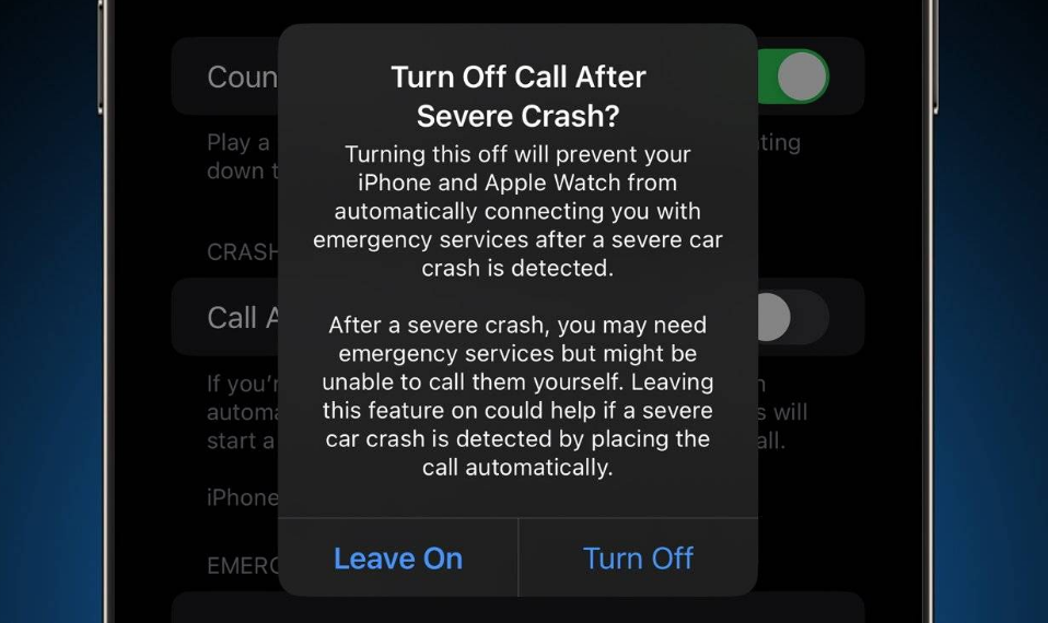 阜龙乡苹果14维修分享 iPhone 14 和 Apple Watch 上关闭崩溃检测 